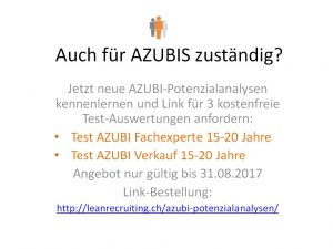 AZUBI Potenzialanalysen leanrecruiting.ch