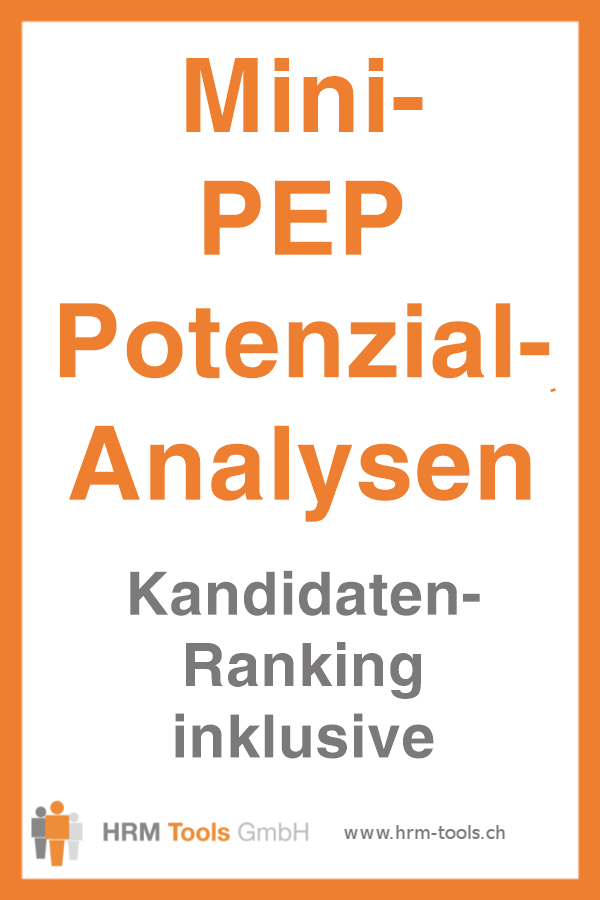 Mini-PEP Potenzialanalysen - die Tools Ihrer Wahl, wenn Sie auch ein Kandidaten-Ranking benötigen