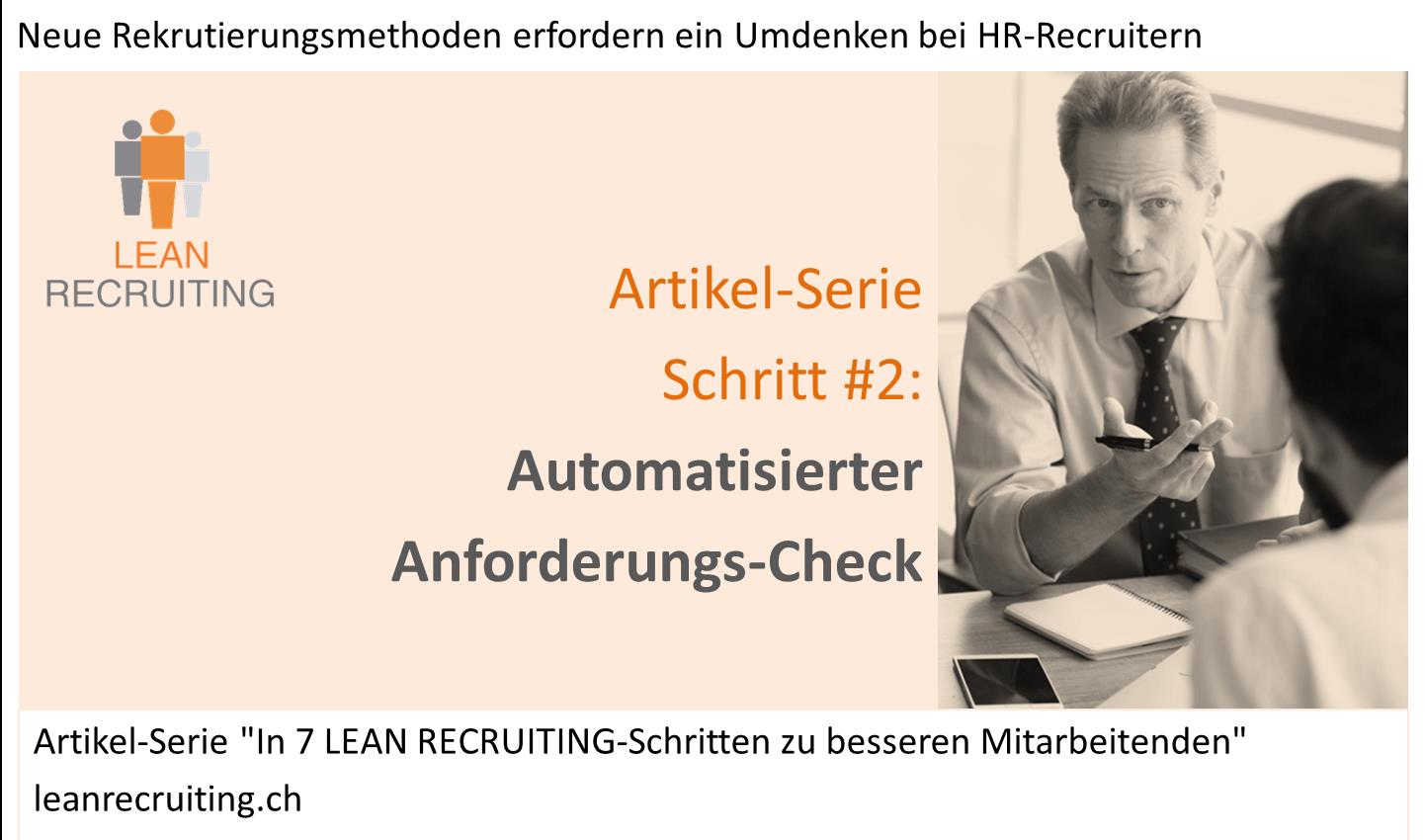 Bild_Artikel-Serie Lean Recruiting Schritt 2 Anforderungs-Check